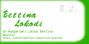 bettina lokodi business card